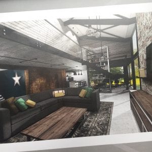 loft style open plan industrial barn conversion