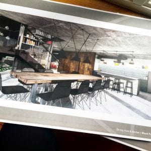 open plan loft style agricultural barn conversion