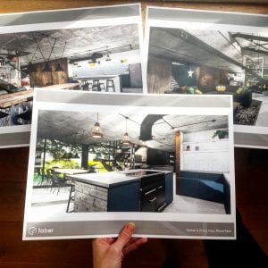 open plan loft style kitchen